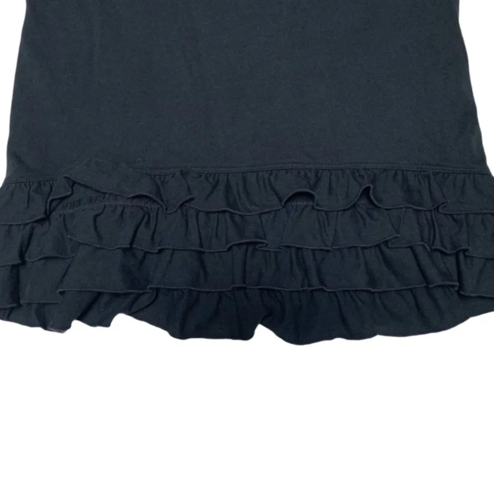 HOLLISTER Navy Blue Lace Trimmed Ruffled Bottom Tank Top - EUC, Small_4